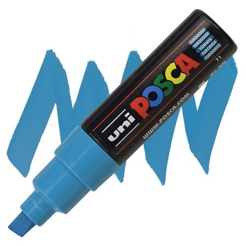 Marcador posca pta. ancha azul turqueza