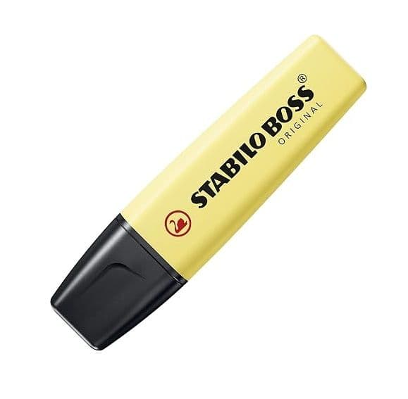 Resaltador stabilo boss amarillo pastel stabilo