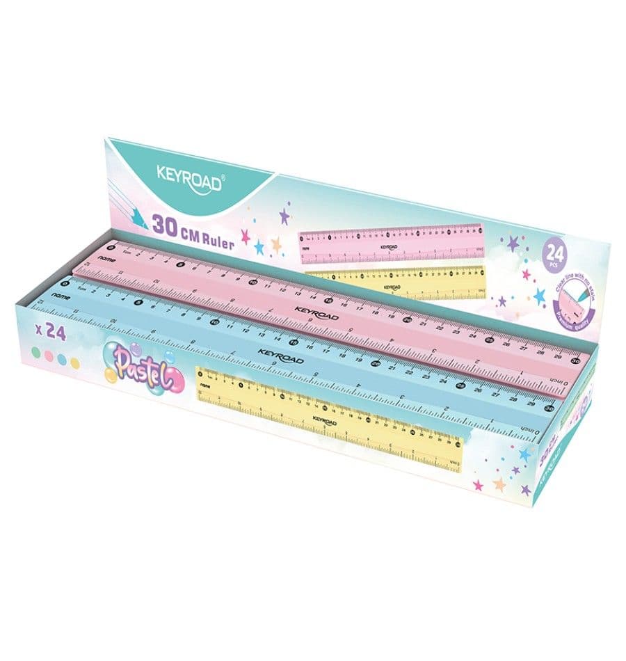 Regla en colores pastel 30CM keyroad