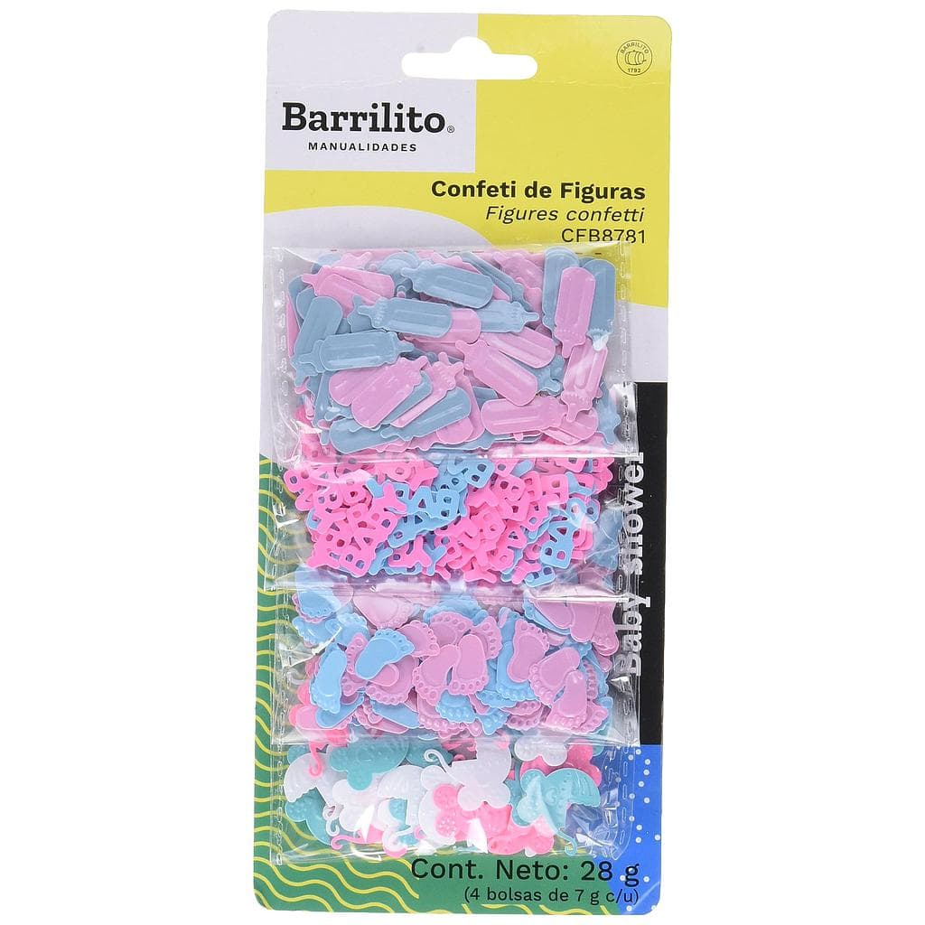 Confeti de figuras p/baby shower 28G