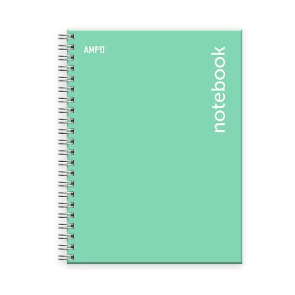 Cuaderno en esp. (8.5X11) td 100H pastel verde