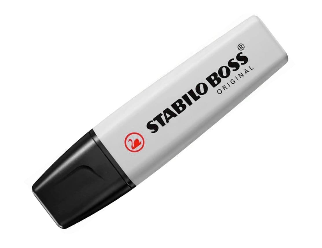 Resaltador stabilo boss gris pastel stabilo