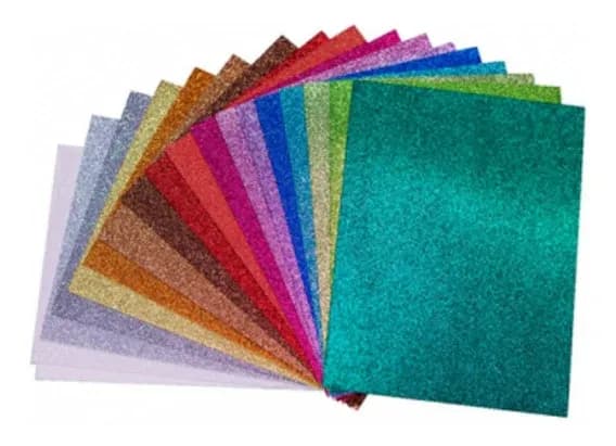 Foami multicolor c/brillo magic craft