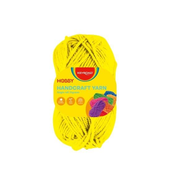 Hilo de lana, rollo de 25 gramos, amarillo