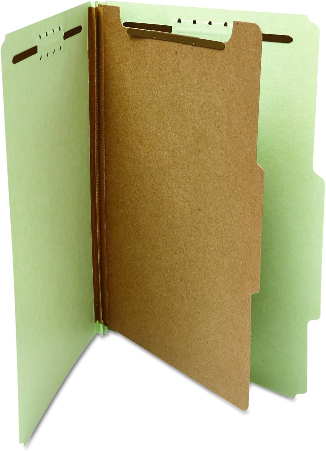 Folders partition 8.5X11 4 div. verde claro