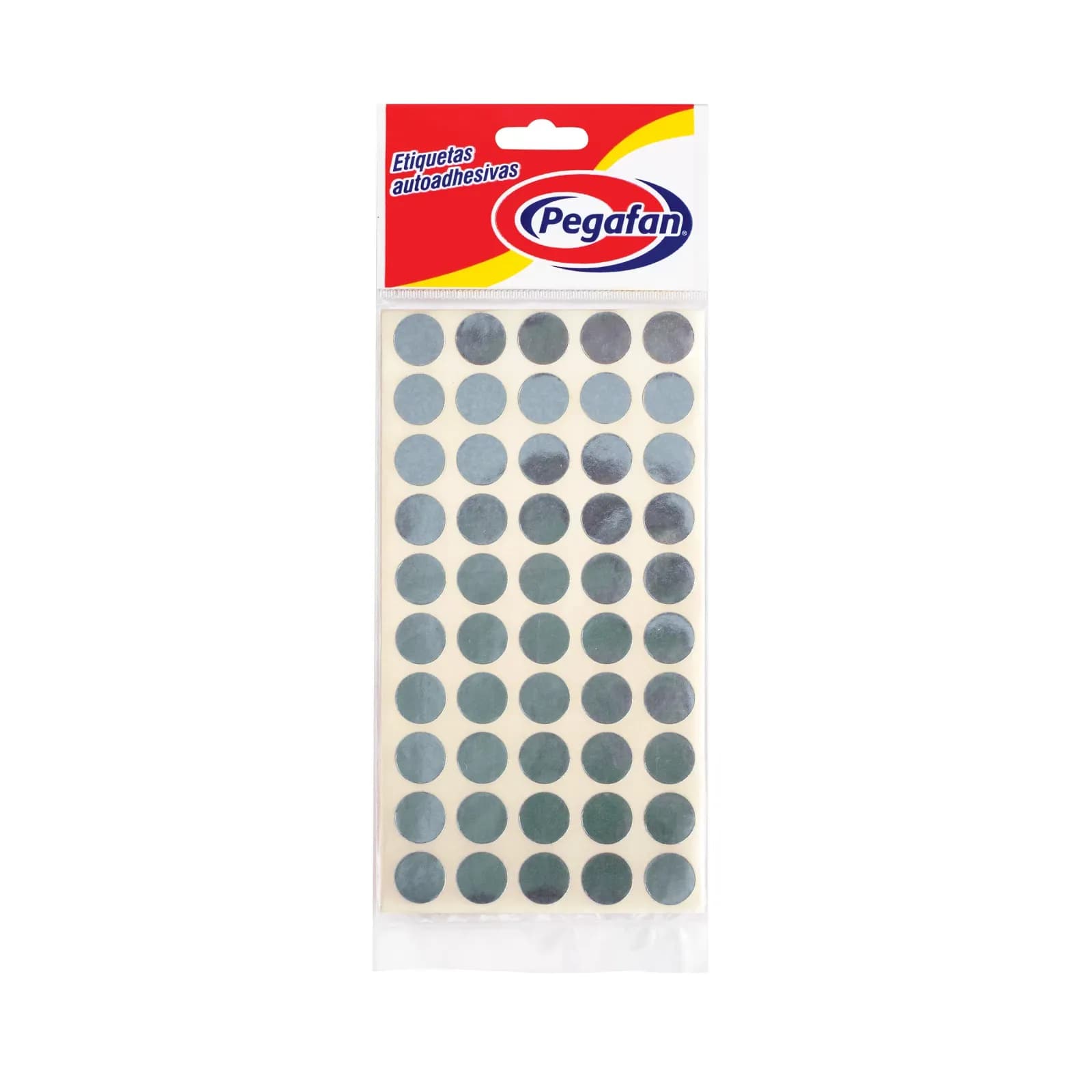 Etiquetas redondas 1/2`` 500/1 plateada (13MM)