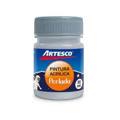 Pintura acrilica perlada metalica 30ML plata