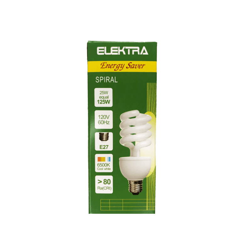 Bombillo b.c. electra raco 25W espiral blanca 6400K
