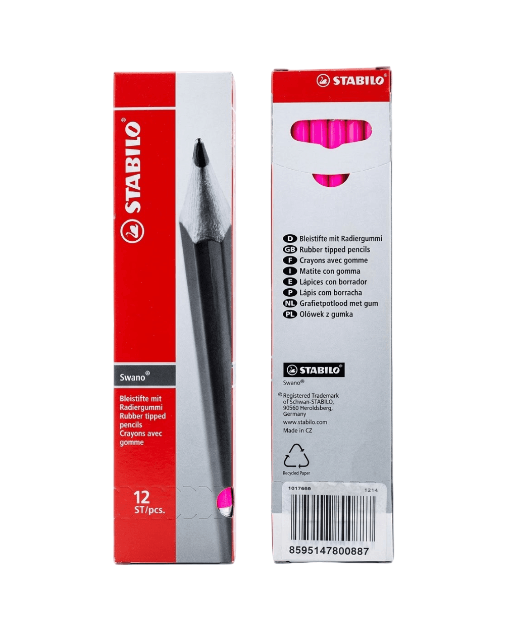 Lapiz swano c/fluorecente rosado stabilo 12/1