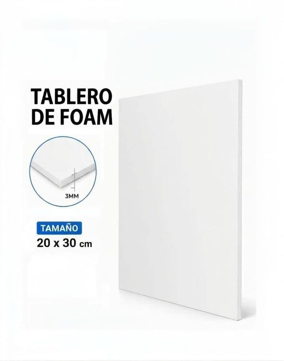 Carton foam board 3MM (20X30) blanco