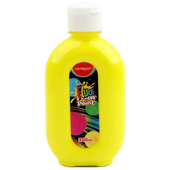 Tempera fluorescente 300ML amarillo neon keyroad