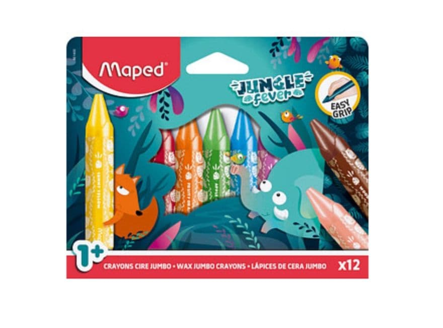 Creyones de cera jumbo jungle fever 12/1