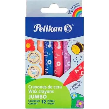 Creyones de cera jumbo 12/1 (pelikan)
