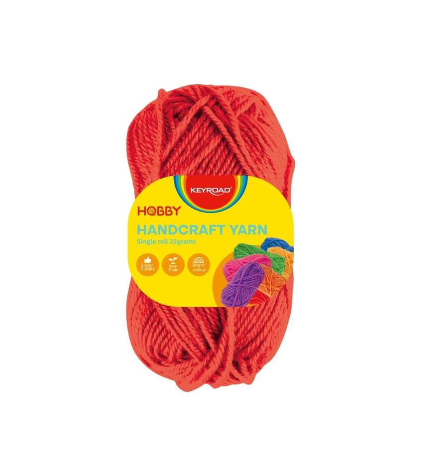Hilo de lana, rollo de 25 gramos, rojo keyroad