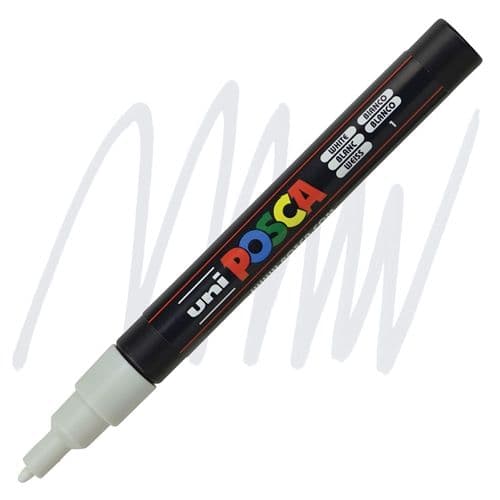 Marcador posca pta. fina blanca
