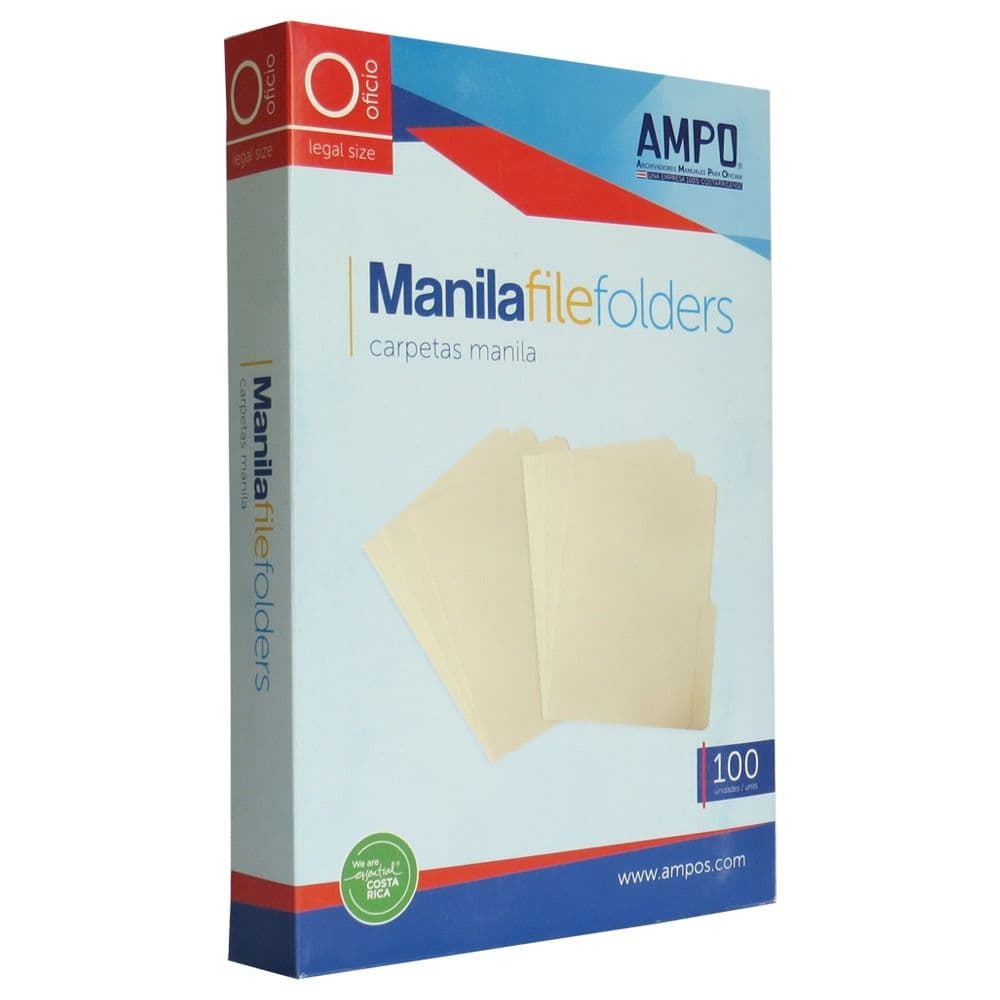 Folders manila (8.5X14) 100/1 ampo