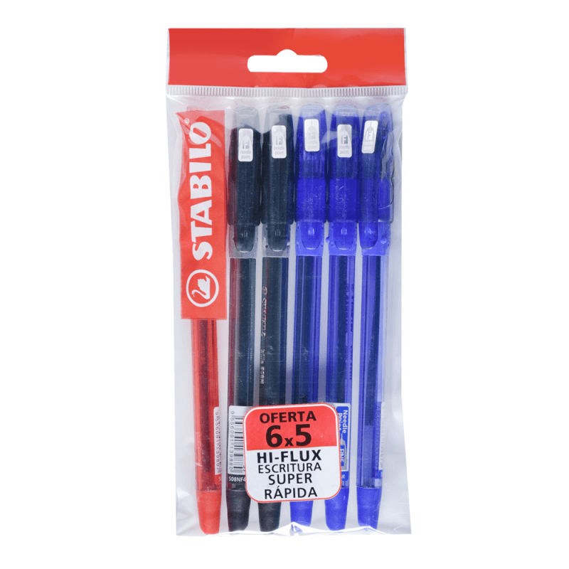 Boligrafo bille hiflux a,n,r. 0.4MM 6/1 stabilo