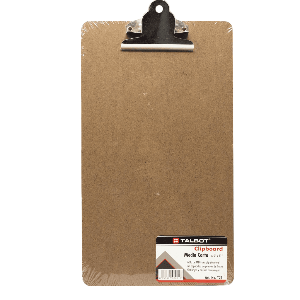 Tabla 1/2 carta mdf (tipo madera) talbot