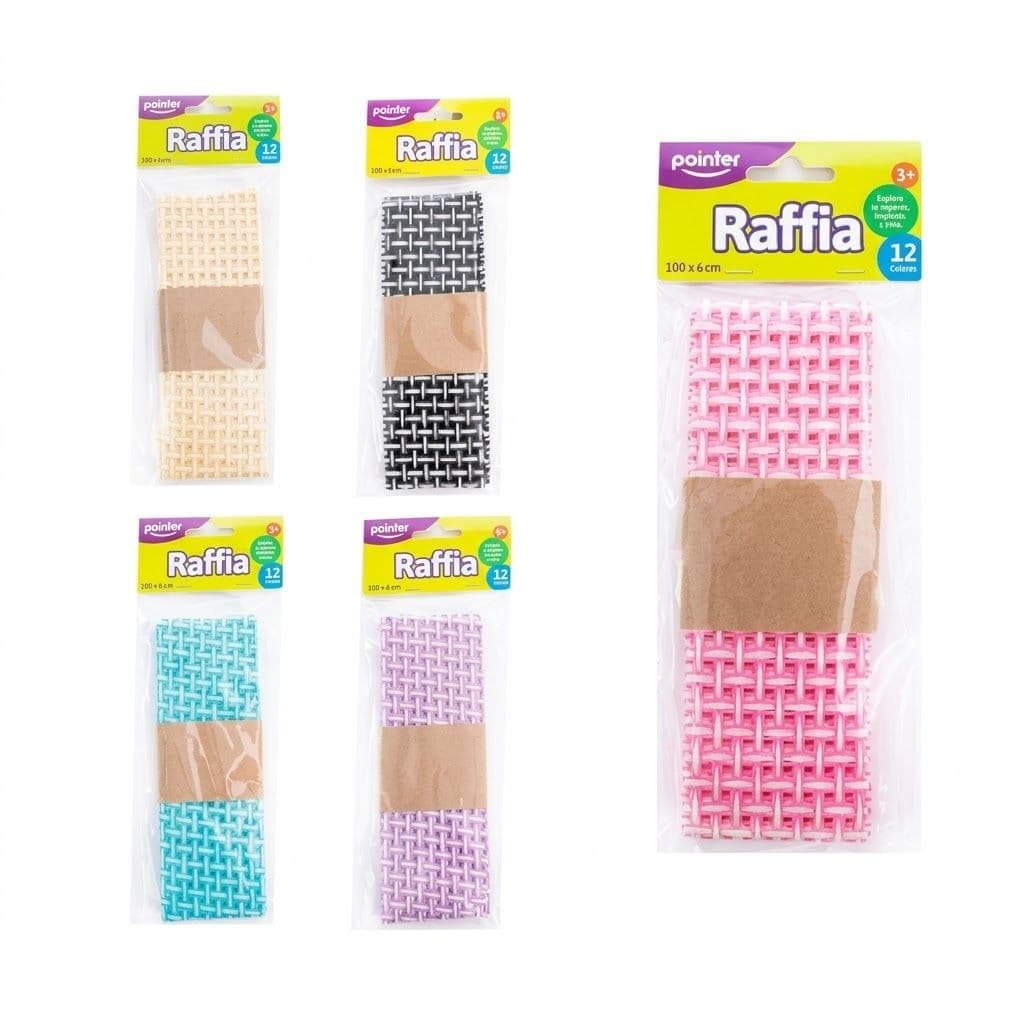 Cinta decor rafia 6 col sur pointert