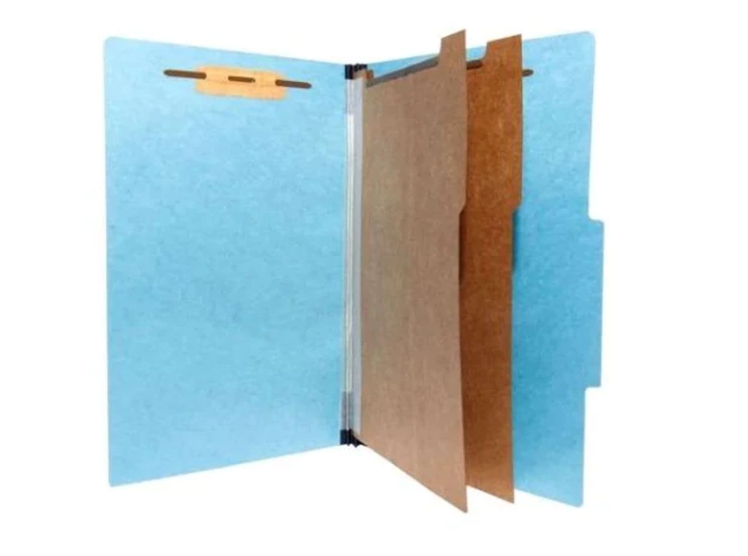 Folders partition 8.5X11 6 div. azul c.
