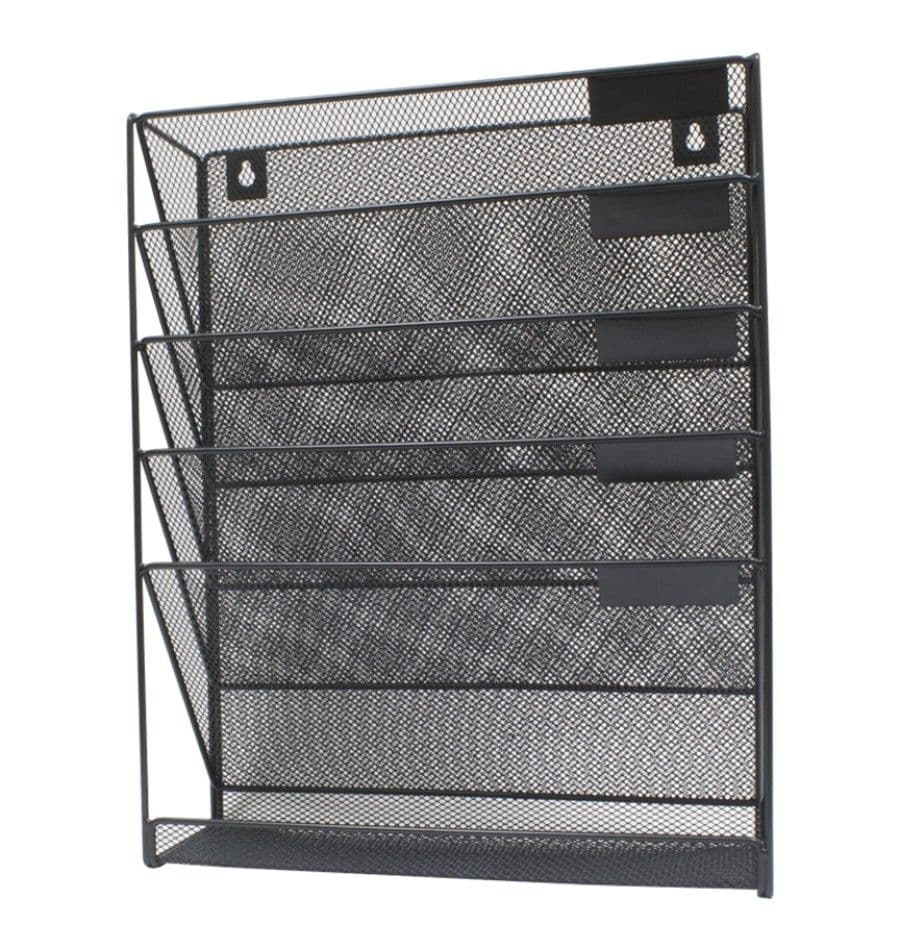 Mesh: bandeja p/pared 5 compart. negro talbot