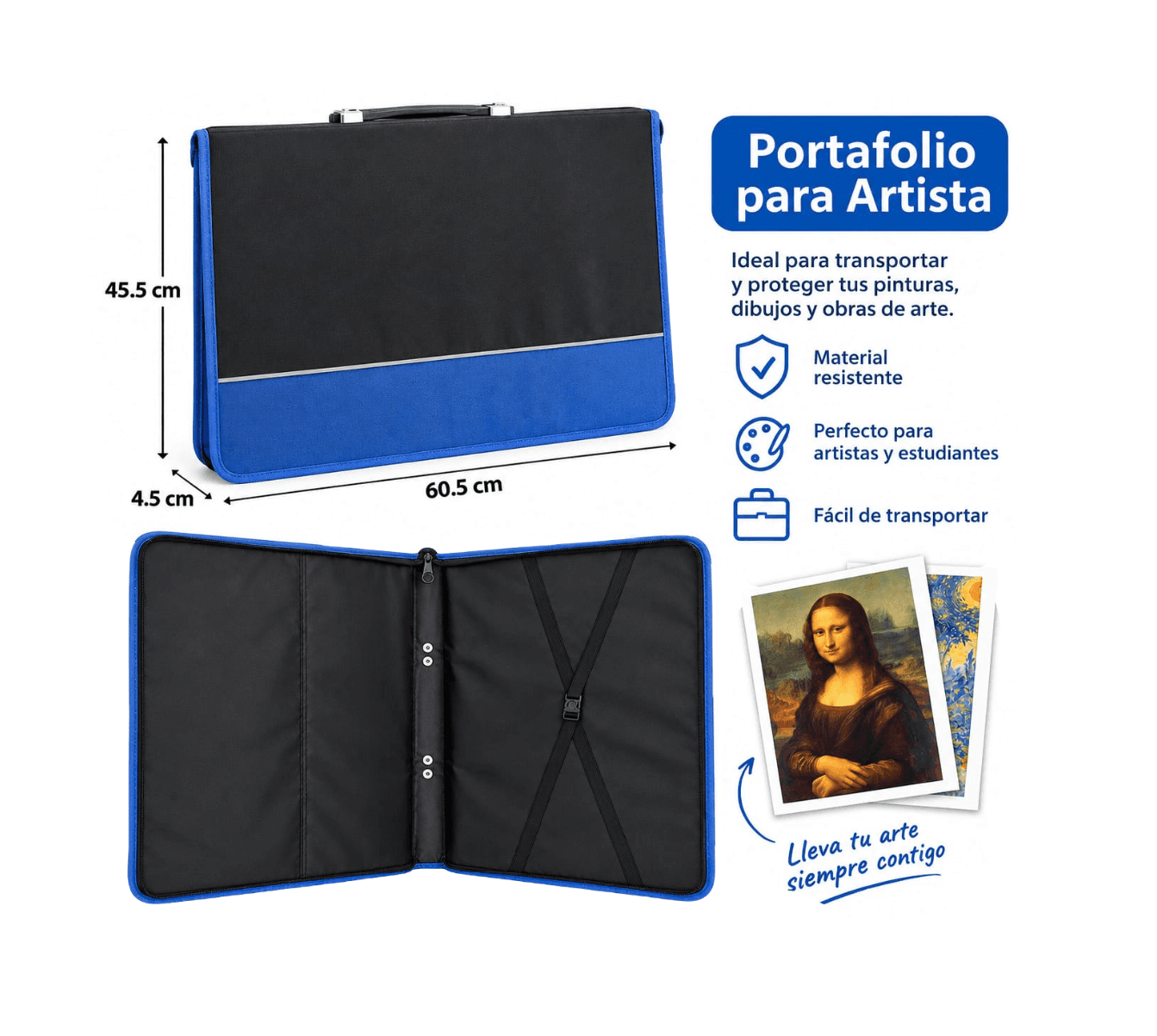 Portafolio p/artista (60.5x45.5x4.5) cm