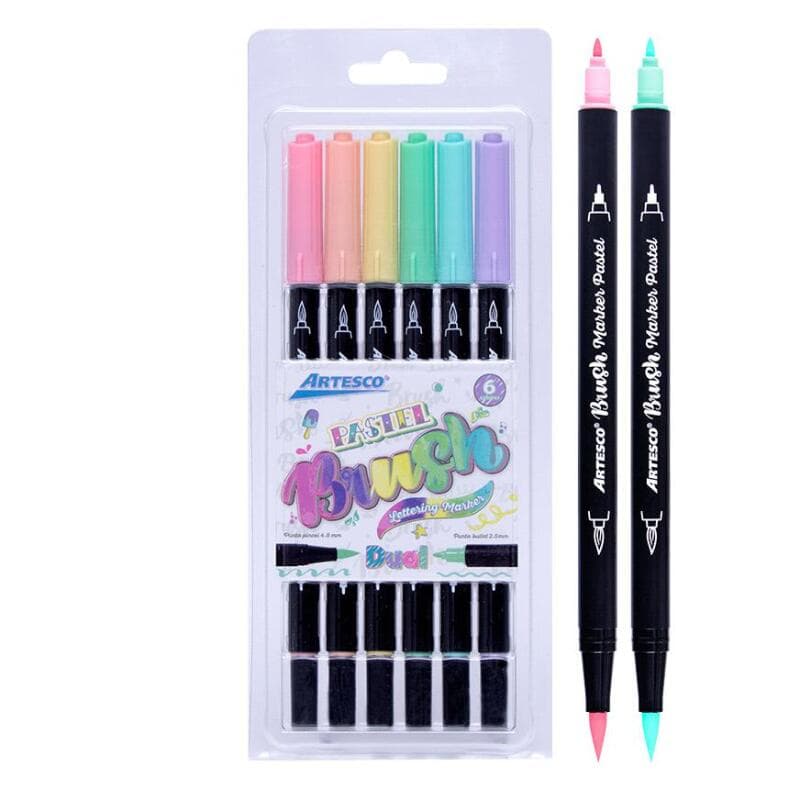Juego de marcador dual brush pastel 6/1