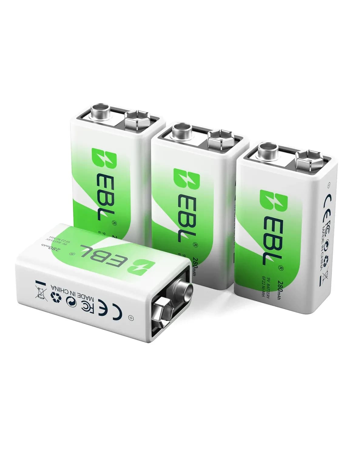Ebl baterias recargables de 9V nimh everyday 280 mah