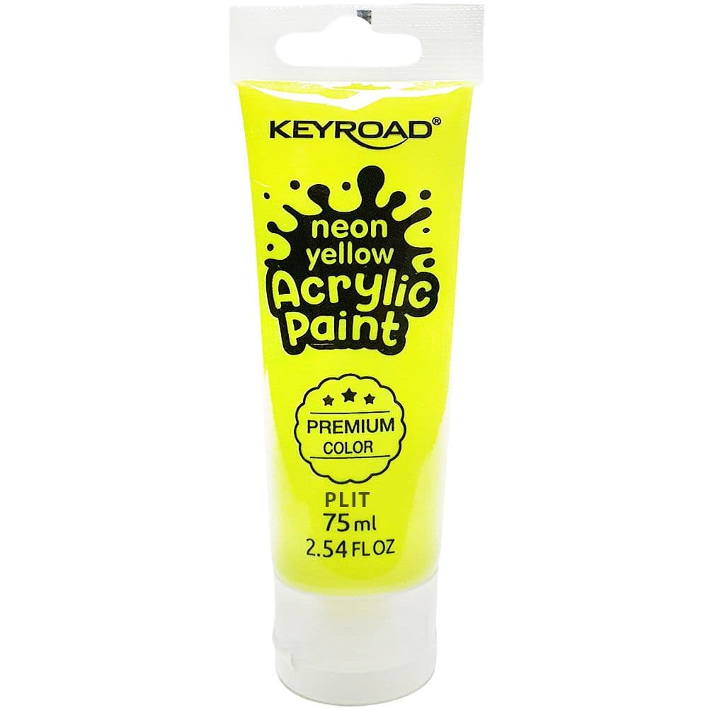 Pintura acrilica 75ML amarillo neon keyroad