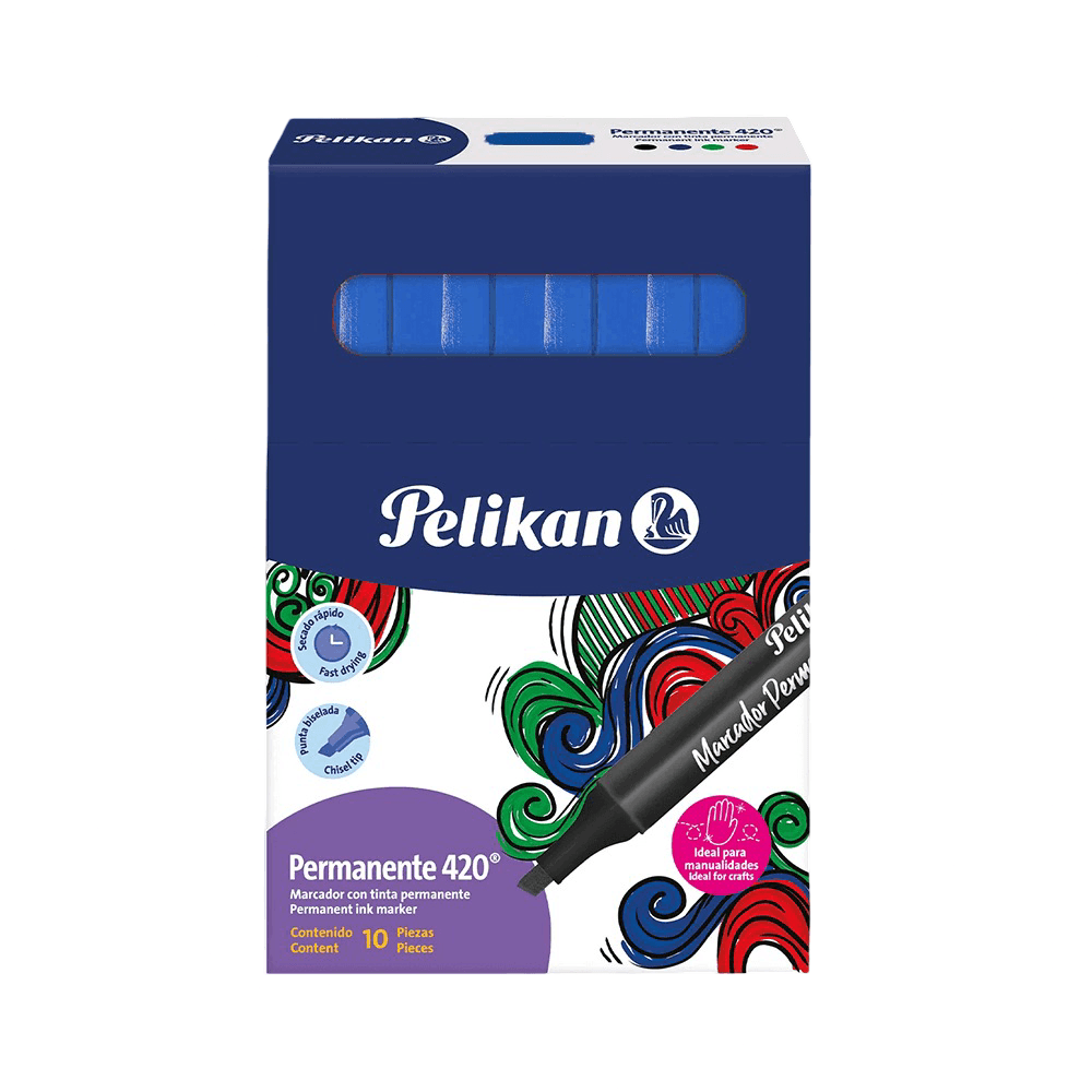 Marcador permanente pelikan azul 10/1