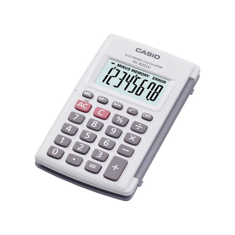 Calculadora de bolsillo 8 digitos blanca