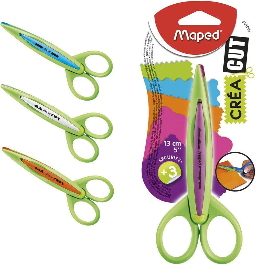 Tijera c/festones 5´´ crea blister