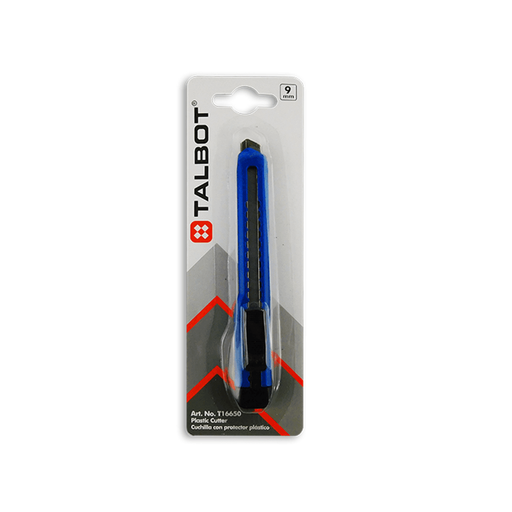 Cuchilla plastica azul 9MM, blister talbot