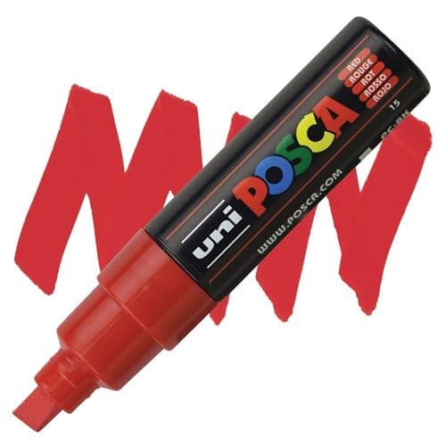Marcador posca punta ancha rojo