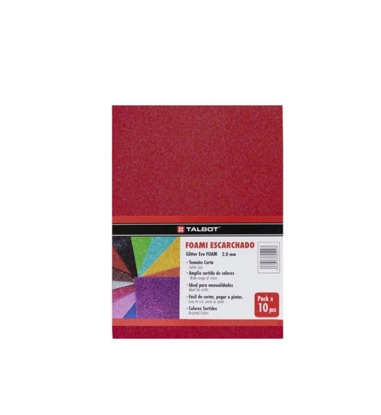 Foami glitter rojo talbot 10/1