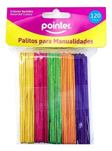 Palitos madera 120/1 c/surt pointer