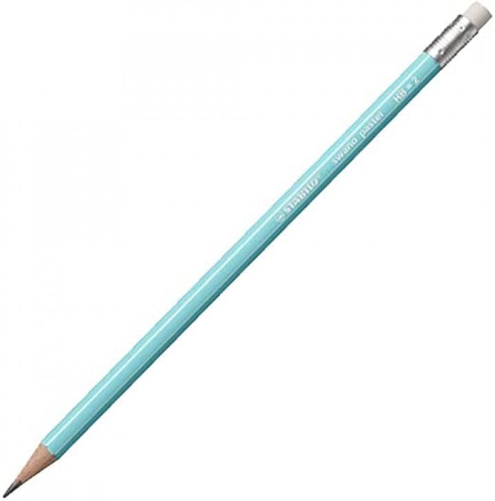 Lapiz pastel swano azul stabilo