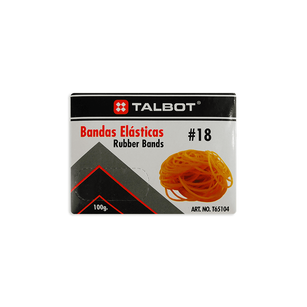 Bandas elasticas 18 - caja x 85 gr. 3 oz. talbot