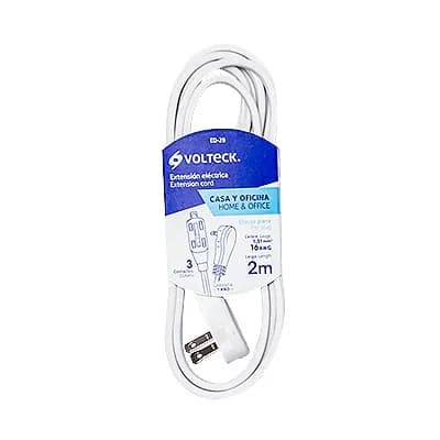 Extension domestica blanca 2M (7`)VOLTECK
