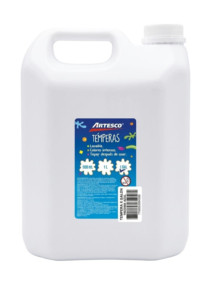 Tempera 3.875 ml azul 1GL (artesco)