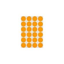 Etiquetas redondas 3/4`` 500/1 fluo naranja (19MM)