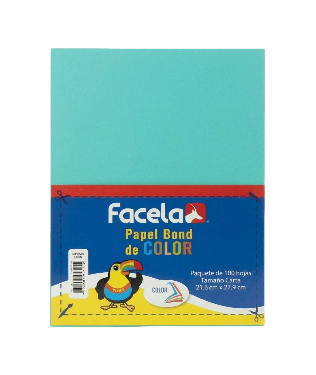 Papel bond 20 8.5X11 azul tur 100/1 facela