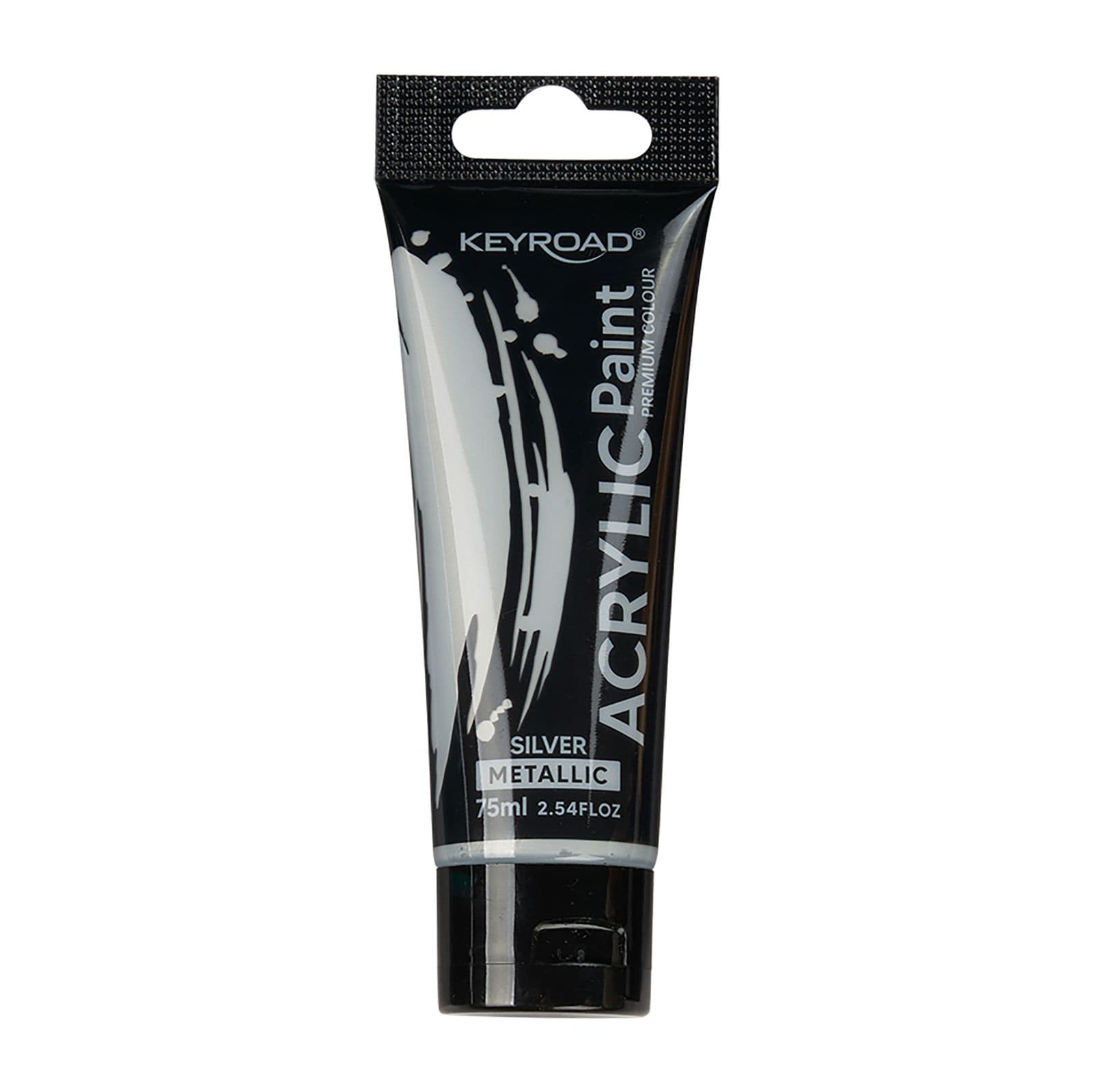 Pintura acrilica 75ML plateado metalico keyroad