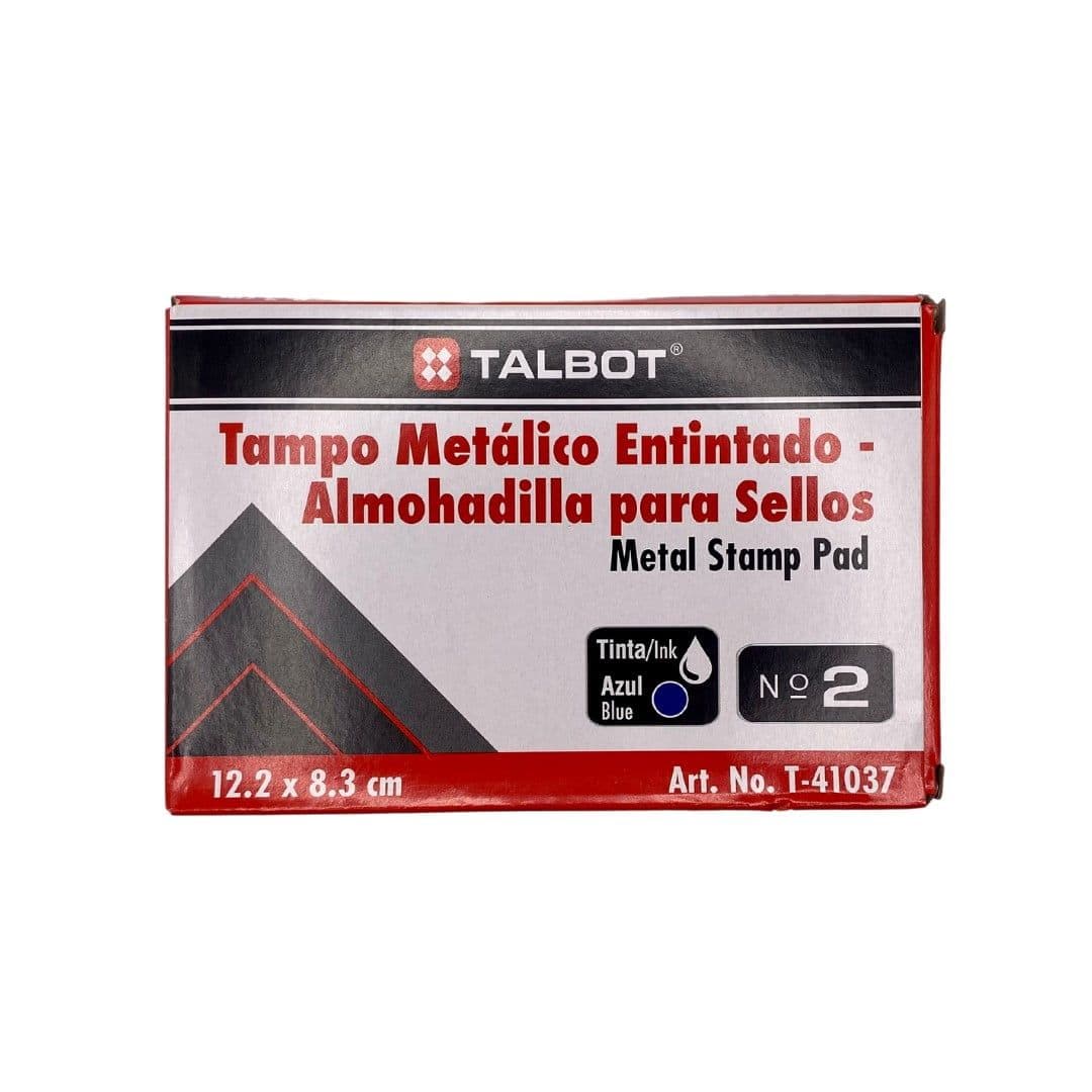 Almohadilla 122X83X14 mm con tinta azul talbot