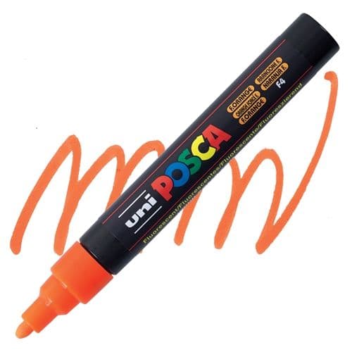 Marcadores posca pta. med. t/bala naranja fluo