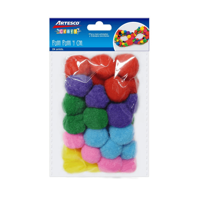 Pompom 4CM 24/1 surt. artesco