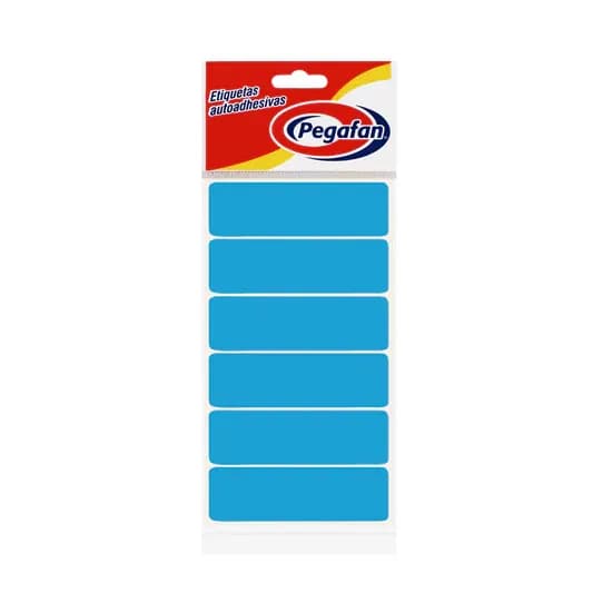Etiquetas (1X3) azul celeste 100/1 (23.5X76MM)