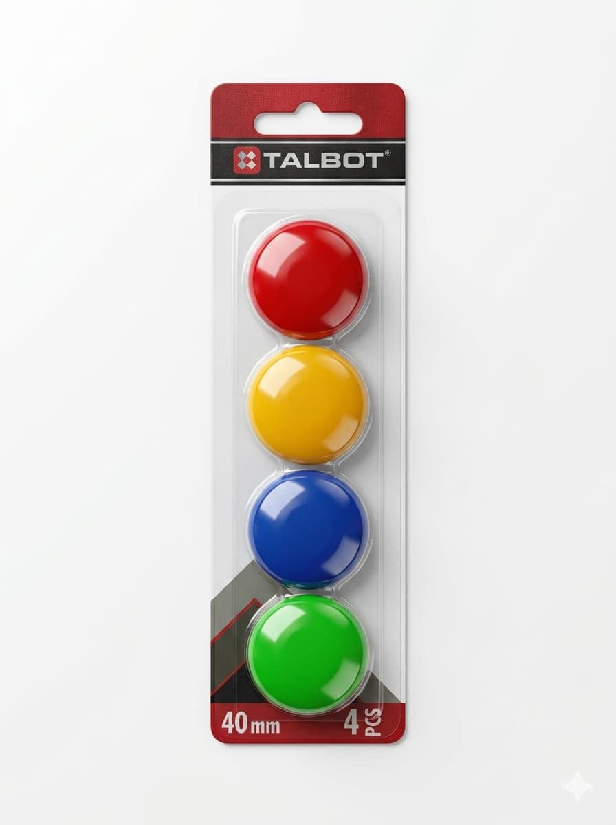 Botones magnéticos para pizarra 40MM 4PCS talbot