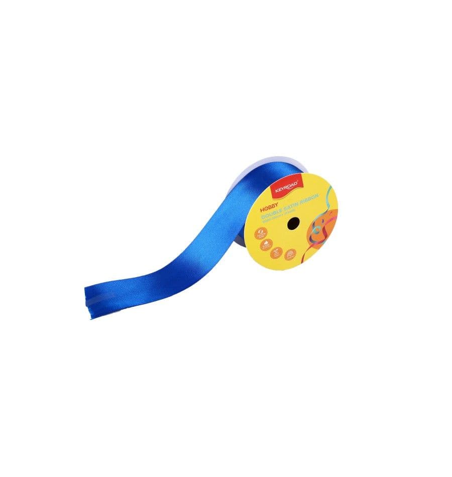 Cinta satinada doble brillo 38MMX25YAR azul