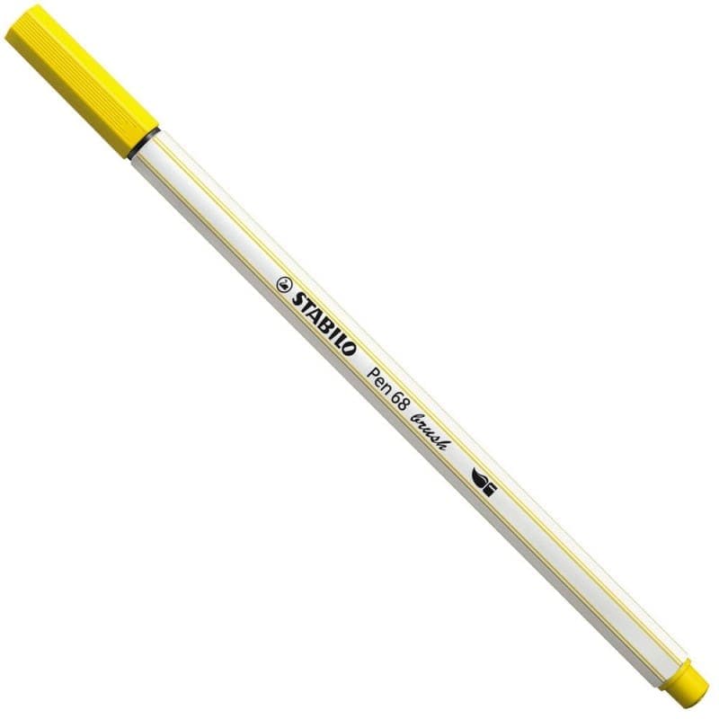 Pen 68 brush amarillo stabilo